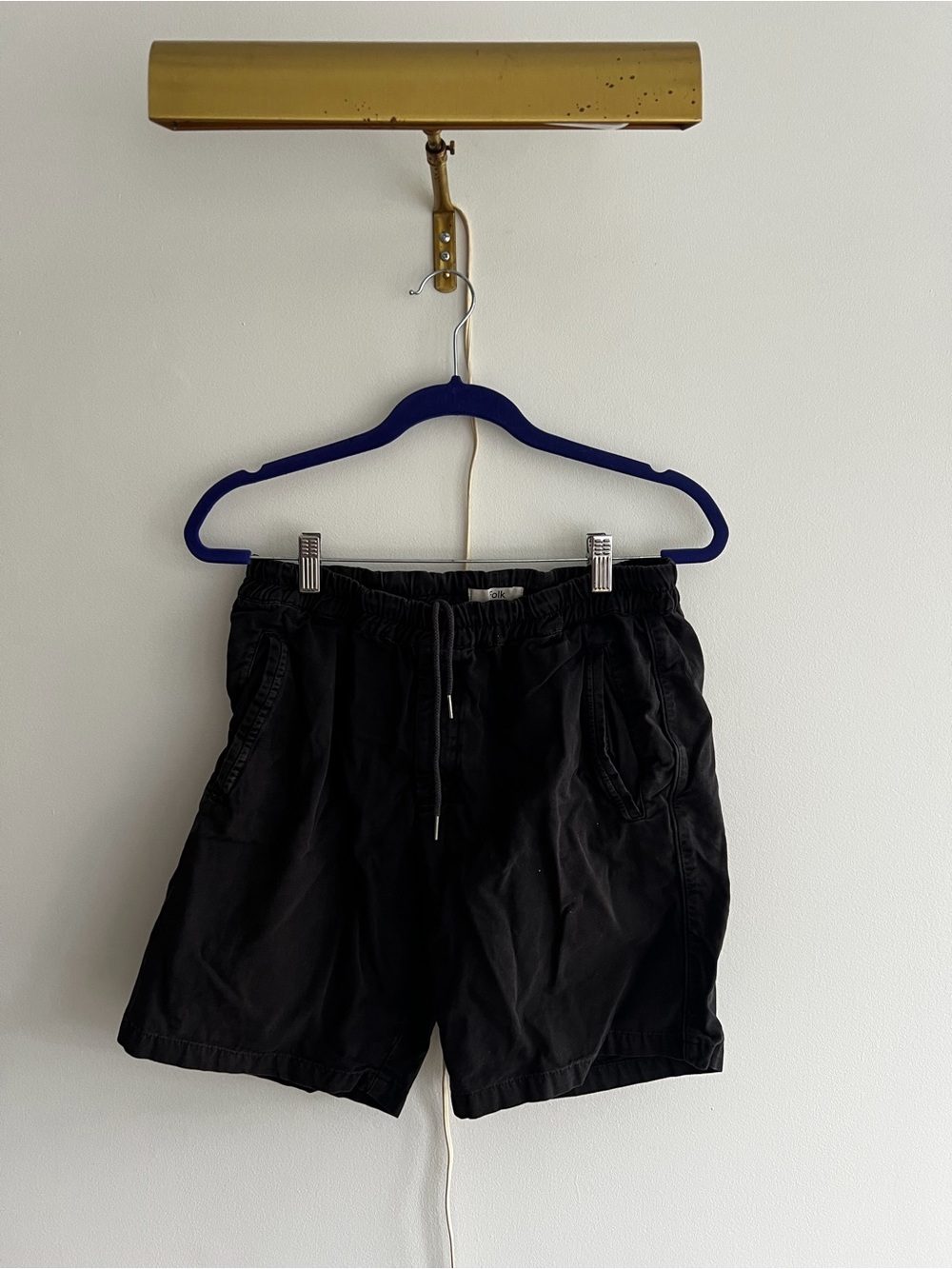 Men's Black Drawstring Shorts FOLK